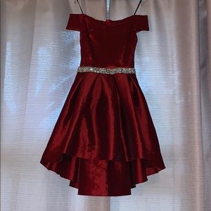 Dark red dress